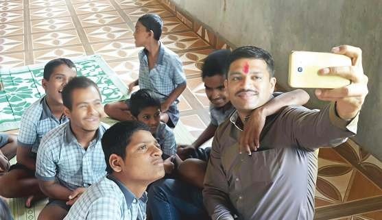 With the children