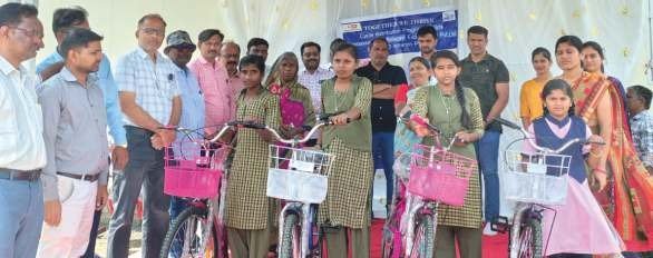 Bicycles distributed to school students